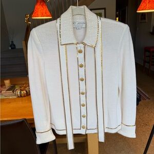 St. John Cream and Gold Women's Jacket